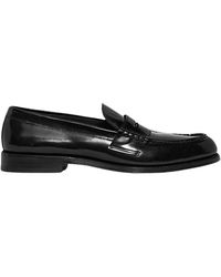 DSquared² - Leder mokassins mit metall-logo-platte - Lyst