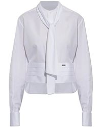 DSquared² - Overhemden ,Wit ,Katoen Strik Met Strik - Lyst
