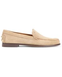 Tod's - Schoenen ,Suède Suède Leren Loafers - Lyst