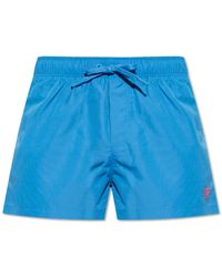 Versace - Badeshorts Mit Patch - Lyst