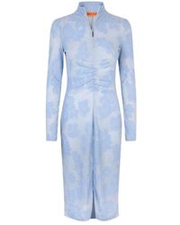 Stine Goya - Kleedjes ,Veelkleurig ,Polyester Elegante Gerimpelde Coljurk Met Rits - Lyst