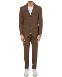 Eleventy - Kostuums ,Bruin ,Wol Single Breasted Suit Pants - Lyst
