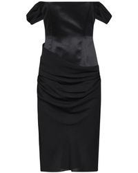 Alex Perry - Off Shoulder Longline Corset Jurk - Lyst