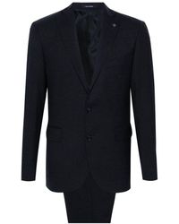 Tagliatore - Kostuums ,Blauw ,Wol Blauw Pak - Lyst