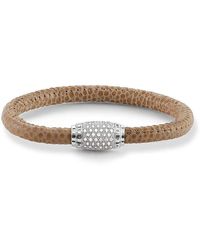 Thomas Sabo - Braccialetto in argento 925 marrone-argento con chiusura magnetica - Lyst