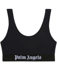 Palm Angels - Zwarte Kanten Lingerie Met Logobies - Lyst