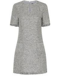 Bruuns Bazaar - Kleedjes ,Grijs ,Tweed Pelago Bbenny Jurk - Lyst