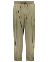 Herno - Broeken ,Groen ,Broek Met Elastische Tailleband En Trekkoord - Lyst