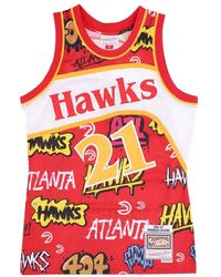 Mitchell & Ness - Fitness ,Rood ,Polyester Nba Swingman Jersey Dominique Wilkins 1986-87 - Lyst
