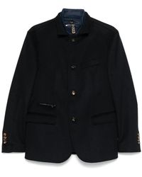 KIRED - Jassen ,Blauw ,Wol Blauwe Wollen Jas - Lyst