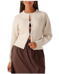 Notre-v - Truien & Vesten ,Polyester Ecru Gebreide Trui Voor Herfst/Winter - Lyst