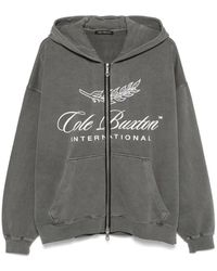 Cole Buxton - Grijze Hoodie Met Rits - Lyst