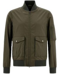 Herno - Jassen ,Groen ,Katoen Cotton Bomber Jacket - Lyst