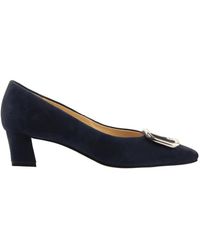 Högl - Klassische Braune Leder Blockabsatz Pumps - Lyst