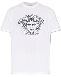 Versace - T-Shirt Met Medusa-Hoofd - Lyst