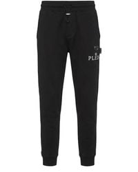 Philipp Plein - Broeken ,Zwart ,Katoen Joggingbroek Plein R - Lyst