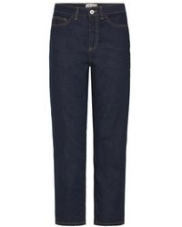 Ichi - Jeans ,Blauw ,Denim Authentieke Blauwe Denim Straight Leg Jeans - Lyst