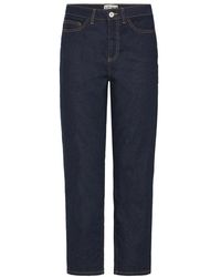 Ichi - Jeans ,Blauw ,Denim Authentieke Blauwe Denim Straight Leg Jeans - Lyst