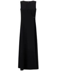 Herno - Kleedjes ,Wit ,Polyester Jurk - Lyst