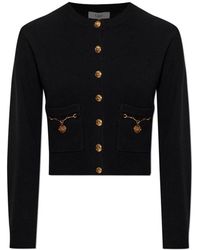 Chloé - Truien & Vesten ,Zwart ,Wol Horse Medal Cardigan - Lyst