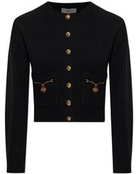 Chloé - Truien & Vesten ,Zwart ,Wol Horse Medal Cardigan - Lyst