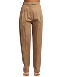 Semicouture - Pantalones de cintura alta con pincas dobles - Lyst