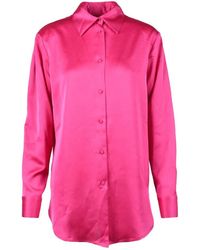 Nineminutes - Elegante Blouse Met Polyester En Elastaan - Lyst
