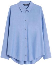 Max Mara - Overhemden ,Blauw ,Katoen Oxford Shirt - Lyst