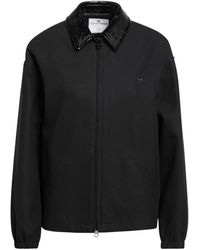 Courreges - Bomberjack Met Vinylkraag Van Katoenen Canvas - Lyst