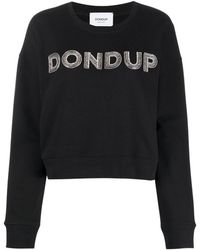 Dondup - Felpa Logo Strass - Lyst