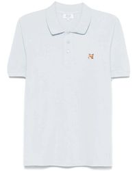 Maison Kitsuné - Hellblauer Button-Up Pullover - Lyst