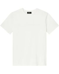 A.P.C. - Tops ,Wit ,Katoen Printemps 26 T-Shirt - Lyst