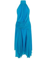 Alberta Ferretti - Kleedjes ,Blauw ,Midi Jurk - Lyst