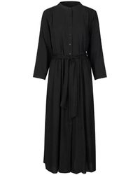 Lolly's Laundry - Elegante vestido negro con mangas 3⁄4 y cuello mao - Lyst