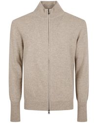 Ballantyne - T-Neck-Strickjacke Mit Durchgehendem Reißverschluss - Lyst