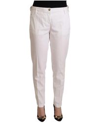 Jacob Cohen - Weiße mid waist tapered hose - Lyst