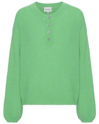 American Dreams - Truien & Vesten ,Groen ,Wol Zachte Smaragdgroene Mohair Pullover - Lyst