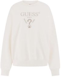 Guess - Stijlvolle Witte Sweatshirt Voor Vrouwen - Lyst