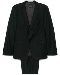 HUGO - Gemengd Wollen Pak, Slim Fit, Volledig Gevoerd - Lyst