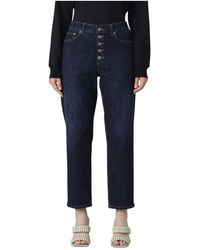 Dondup - Blaue Straight Leg Button Fly Jeans - Lyst