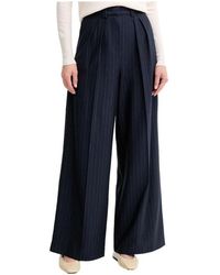 Max Mara - Broeken ,Blauw ,Leer Gela Pant - Lyst