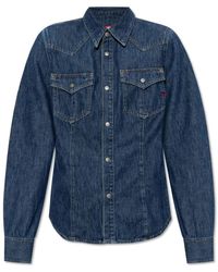 DIESEL - Denim Shirts - Lyst