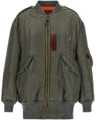 Junya Watanabe - Jassen ,Groen ,Wol Maxi Bomber Jacket - Lyst
