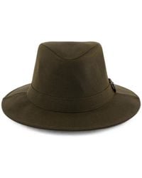 Barbour - Sombrero Fedora Con Placa Del Logo - Lyst