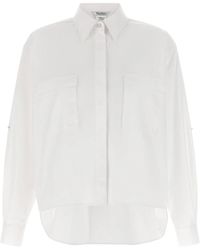 Max Mara - Overhemden ,Wit ,Katoen Tenue Cotton Poplin Shirt - Lyst