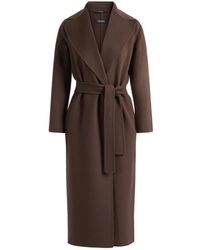 Max Mara - Jassen ,Bruin ,Wol Poldo Lange Wikkeljas - Lyst