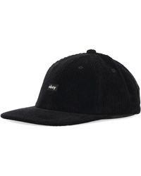 Obey - Accessoires ,Zwart ,Katoen Velvet Flat Visor Cap Zwart - Lyst