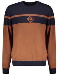 Herno - Logo-Detail Woll-Pullover - Lyst