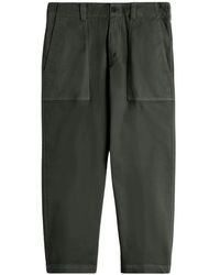 Aspesi - Broeken ,Groen ,Cropped Gabardine Broek - Lyst