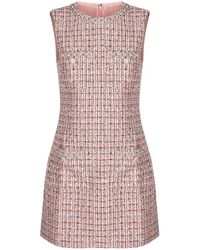 Self-Portrait - Mini Bouclé Jurk - Lyst